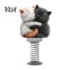Funny Vehicle Wobble Decor Cute Cat Car Dashboard Decorations with Spring Swing Design, 2D Flat Acrylic Kitten High Elastic Ornaments, Stable