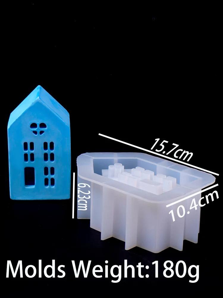 

Формы для подсвечников для дома, сделай сам, дом с полым окном, форма для подсвечника из гипсового бетона, ароматизированная подставка 3D, подарок для творчества, домашний декор