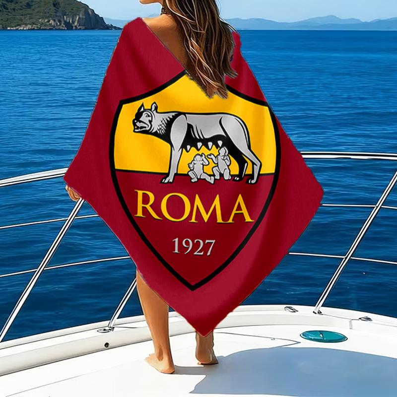 Beach Towel with Rome logo Pattern - soft,absorbent,machine washable Lightweight&Modern,swimming,Travel Essentials