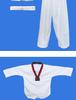 Children's Taekwondo Dobok: Breathable, White, Long-Sleeved Set for Martial Arts Training and Competition - Suitable for Spring and Autumn.