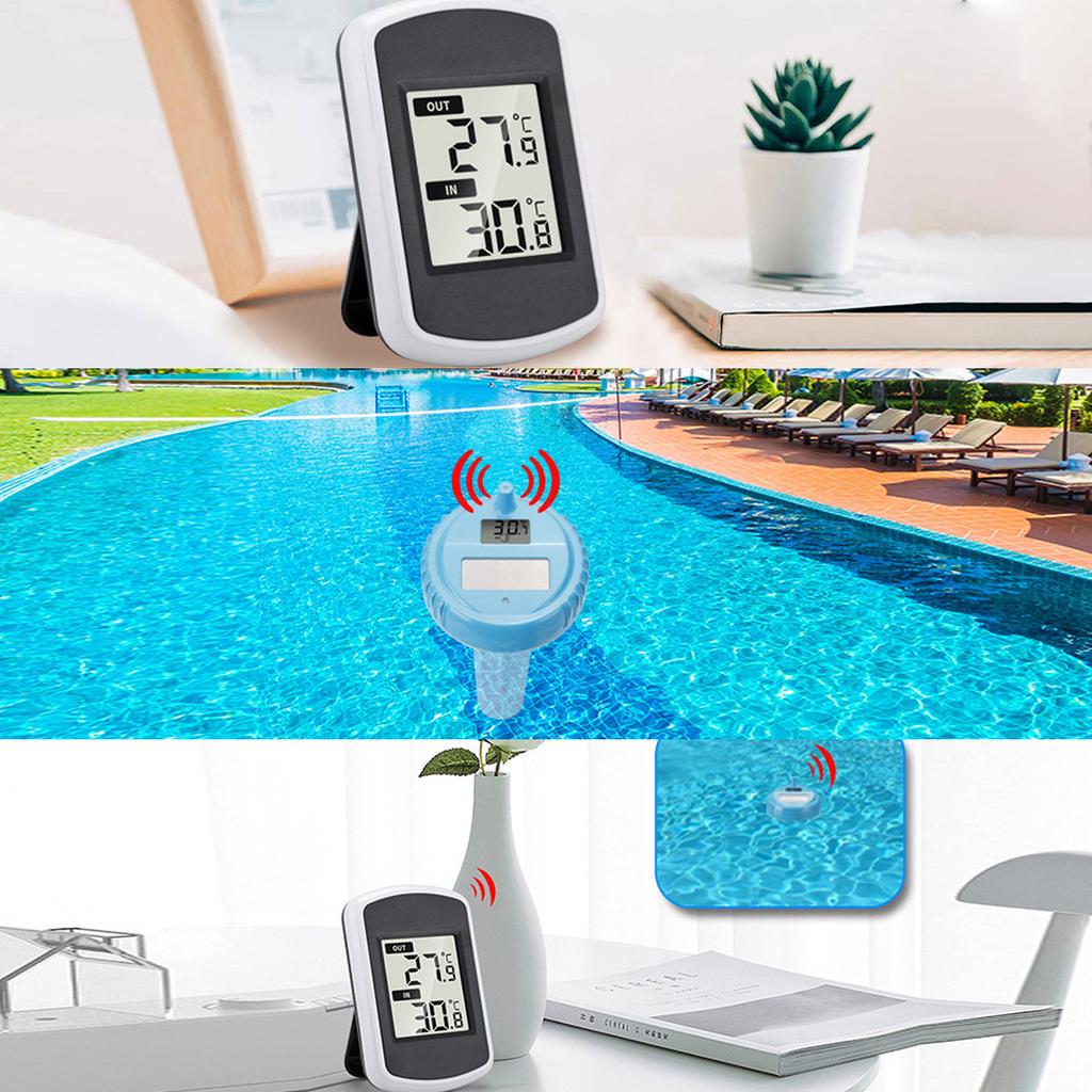 Floating Pool Thermometer Accurate Temperature Monitor Energy Saving Indoor Outdoor Display for