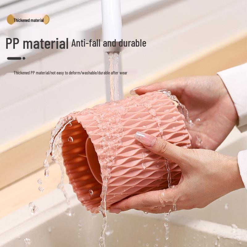 Rotating Diamond Pattern Pen & Makeup Brush Holder - Large Capacity Storage Box