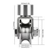 V/H Type Swivel Pulley 304 Steel Tractions Wheel Pulley Block Quiet Pulley Roller Tractions Wheel Slidings Gate Roller