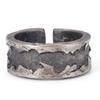 Adjustable Vintage Geometric Ring Men Women Sterling Asymmetrical Design Retro Minimalist Band