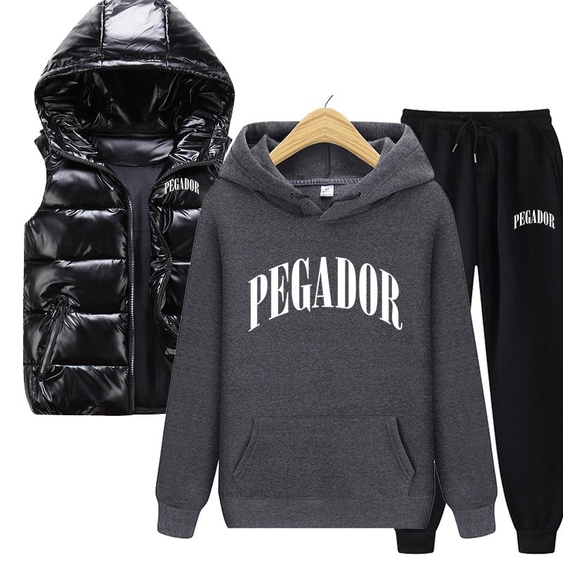 

Мужской и женский флисовый комплект из 3 предметов, спортивные штаны, жилет и толстовки с капюшоном, комплект курток, осенне-зимний комплект для бега, спортивный костюм, спортивные костюмы XL