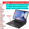 Bluetooth Magic Keyboard Case For Galaxy Tab S11 S10 S9 S8 Ultra 14.6 Tablet Case Russian Arabic Hebrew Spanish French Keyboard