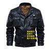 New winter PU men's leather jacket washed retro men's leather jacket