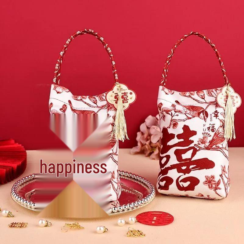 Wedding Favor Candy Bags - Cloth Handheld Gift Boxes for Guests