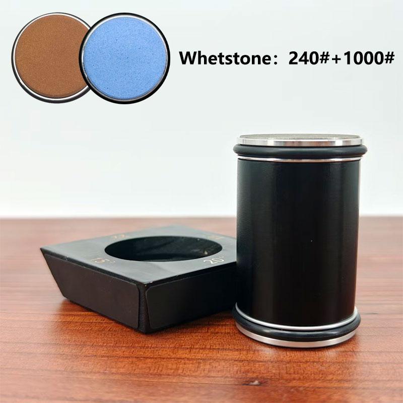 Professional Rolling Knife Sharpener Kitchen Roller Sharpeners 4angle 15/18/20/22° Woodwork Sharpening System Wooden Magnet Base