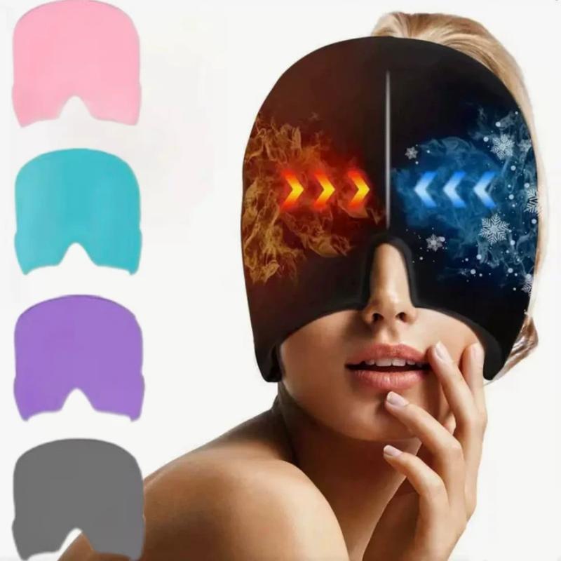 Form Fitting Gel Ice Headache Migraine Relief Hat Cold Compress Therapy Cap Relaxation Eyeshade Cover Shade
