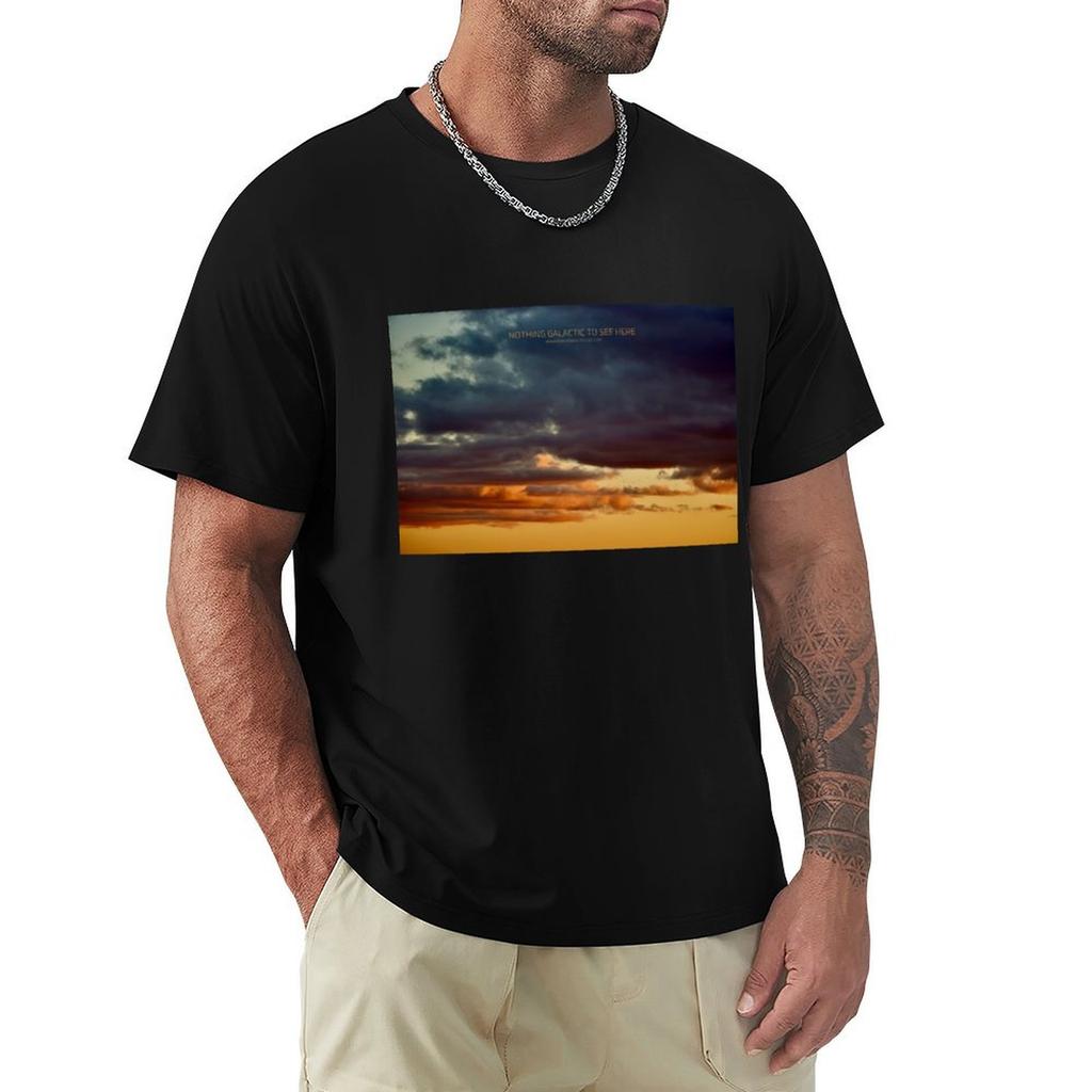 Nothing Galactic To See Here Tshirt Trendy Casual Short Sleeve Shirt
