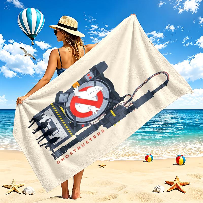 Ghostbusters Beach Towel Quick Dry Soft MicrofiberSand Resistant Oversized Cabana Bath Sheet for Swimming Pool Travel Gift