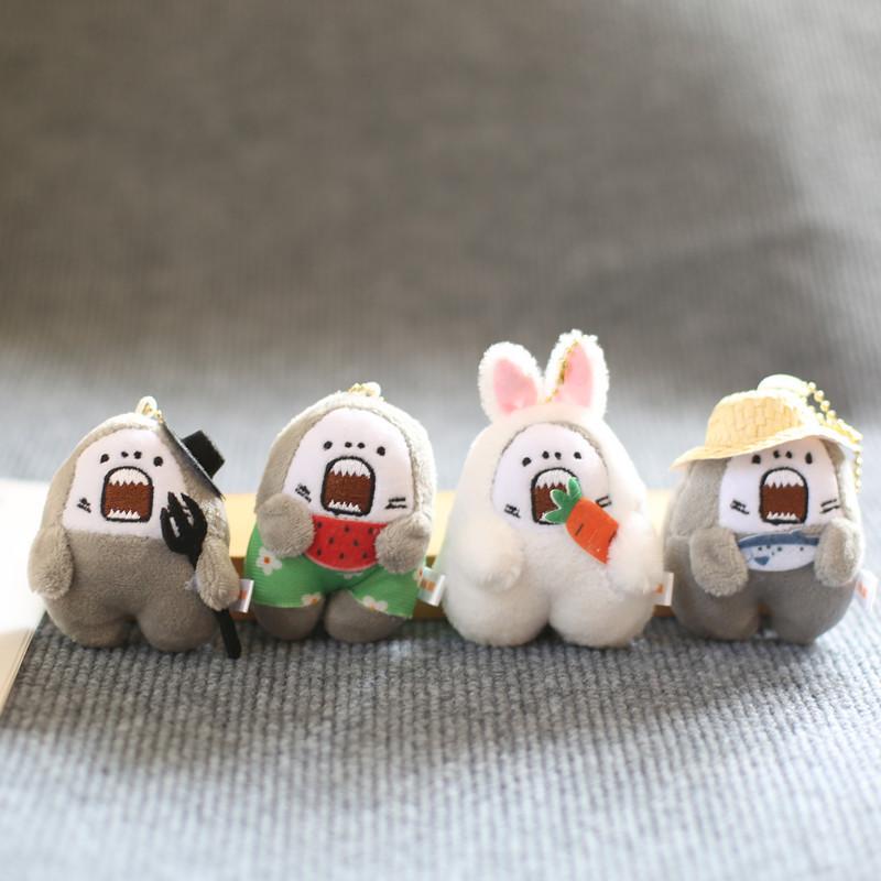 Adorable Plush Shark Keychain Soft Stuffed Animal Toy For Bags And Keys 10cm