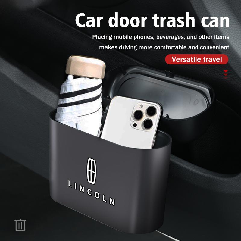 Car Door Trash Bin Rubbish Can Garbage Container Cup Holder For Lincoln Aviator Navigator Continental Nautilus Flyer Corsairertrr6