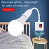 1 Piece Eu/Uk Plug Led Table Lamp Hose Steering Lever E27 Direct Plug In Swivel Head E27 Socket Bulb Holder With Switch