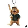 Cute Dog Shaped Acrylic Pendant for Backpack Car Home Decoration with Lanyard Easy To Hang Flat Adorable Animal Theme Accessory