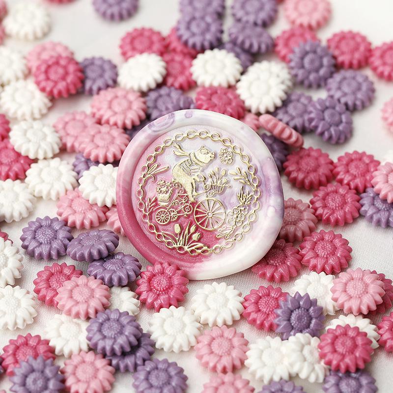 Huidisi Pearlescent Sunflower Mixed Color Sealing Wax Granules for Stamps