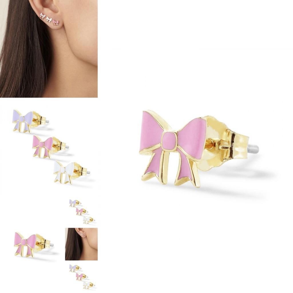 Modern Butterfly Knot Earrings Set Stylish Alloy Plated Accessories For Women