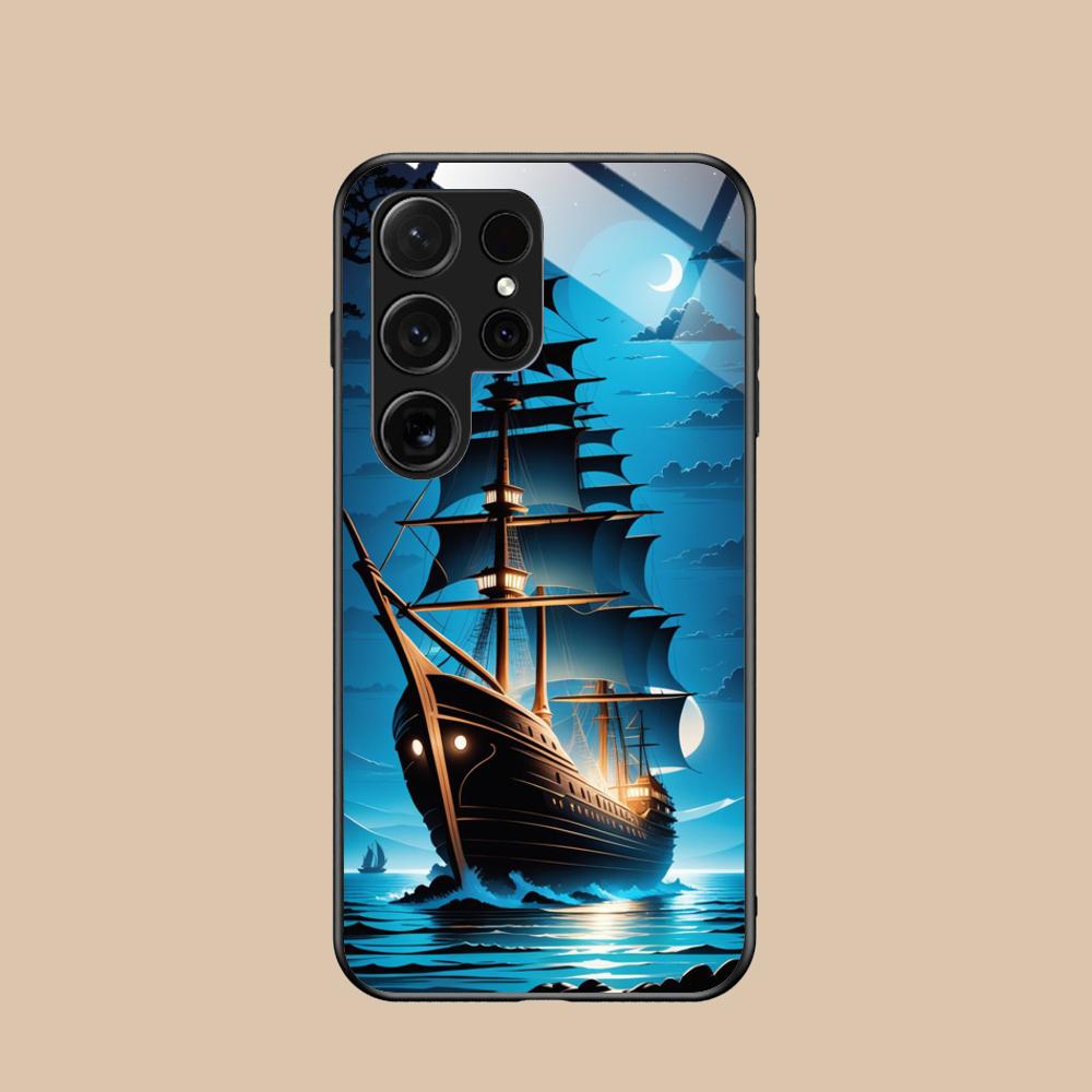 Pirate Corsair Mobile Phone Case for Samsung Galaxy S26 S25 S24 S23 S22 S21 S20 Note20 Plus FE Ultra Glass Colorful Cover Cover