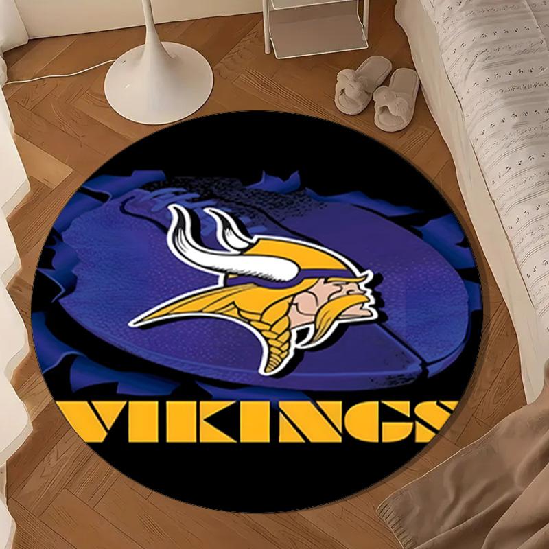 Minnesota Vikings Artwork Round mat, Anti-slip Circle Carpet Chair rug For livingroom,Bedroom, doormat home decor Gift Christmas Gifts