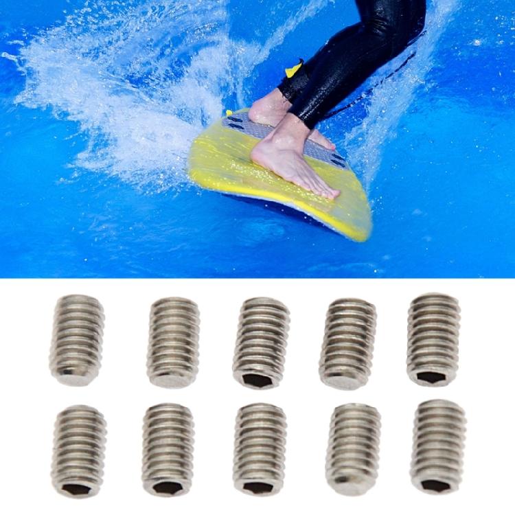 10Pcs Stainless steels Surfboard Grub Screws 5mm fins plugs Screws Replacement Hardware Part Surfboard Accessories
