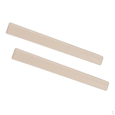 2 Pcs Plastic Classical Guitar Bridge Nut Replacement Accessory 80x3x9.3mm
