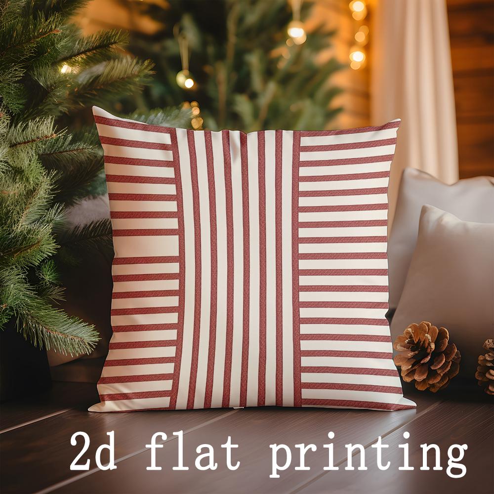 Christmas-themed Decorative Pillow Covers for Holidays Pattern Cushion Cover Suitable for Sofa Bedroom Car Pillow Cover