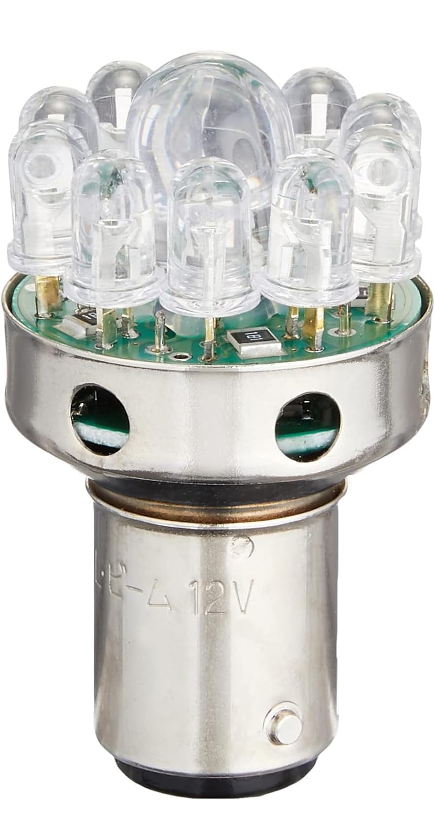 

M&H Matsushima Eleven Beam Light, Red, Clockwise Rotation, 12V, Double Base, BAY15D, EB671RE