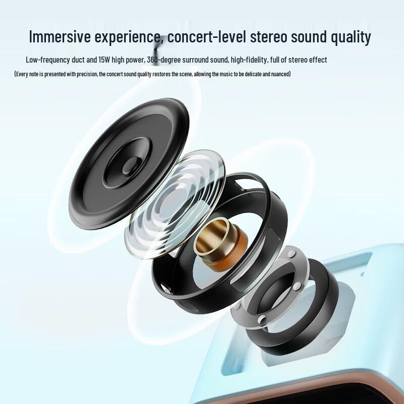 Divoom Ditoo-Mic Retro Bluetooth Speaker with Karaoke Microphone