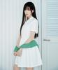 Covernat Woman Collared Half-Sleeve Dress Ivory