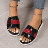 Fashion 2024 New Summer Flat Bottom Slippers Women's Beach Casual Large Slippers Female Peep Toe Shoes Zapatillas Mujer Women Shoes