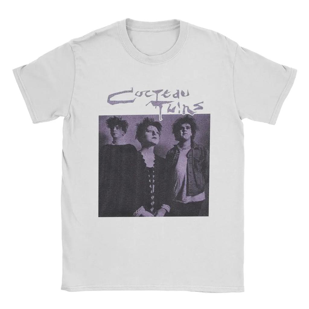 Fantastiske Cocteau Twins T-skjorter for menn Rund hals Ren bomull T-skjorter Kortermede T-skjorter Trykte klær