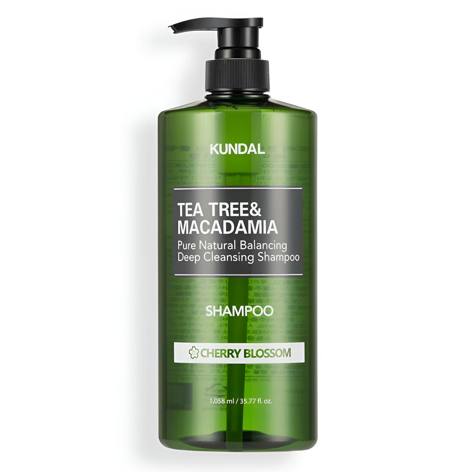 Shampoing Nettoyant Profond Kundal Arbre à Thé & Macadamia Parfum Fleur de Cerisier 1058ml 1058ml