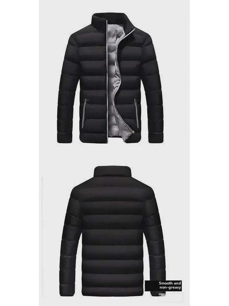 Men's Korean-Style Velvet Winter Cotton Coat - Youth Short Trendy Student Jacket