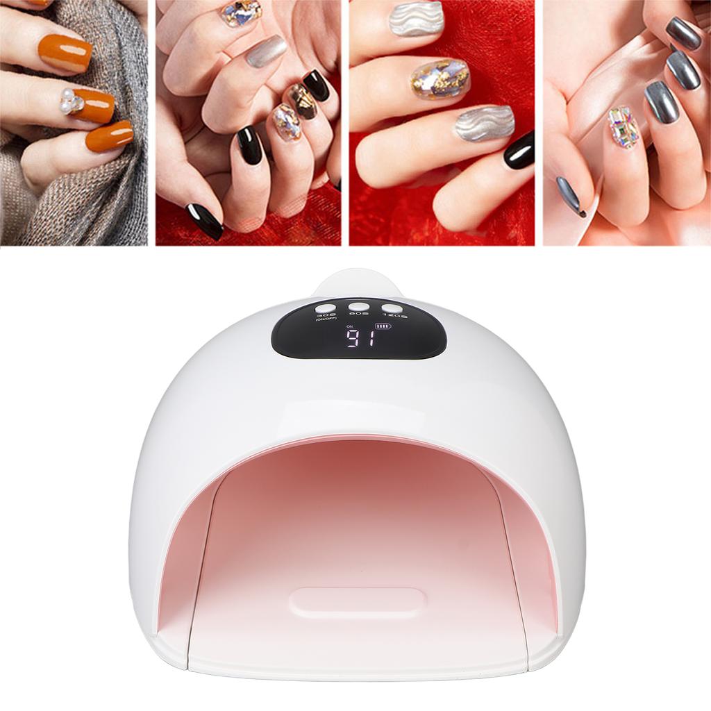 72W UV LED Nail Gel Curing Lamp 3 Time Setting 36pcs Light Chips Quickly Dry Nail Polish Gel Dryer 100‑240VEU Plug