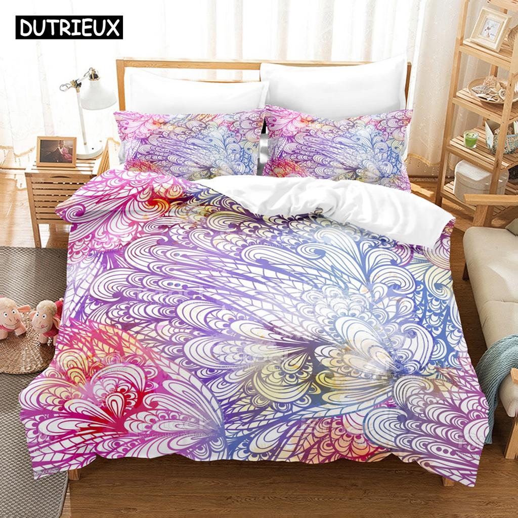 3D Printed Bohemia Art Design Bedding Set Down Quilt Cover With Pillowcase Double SIngle King