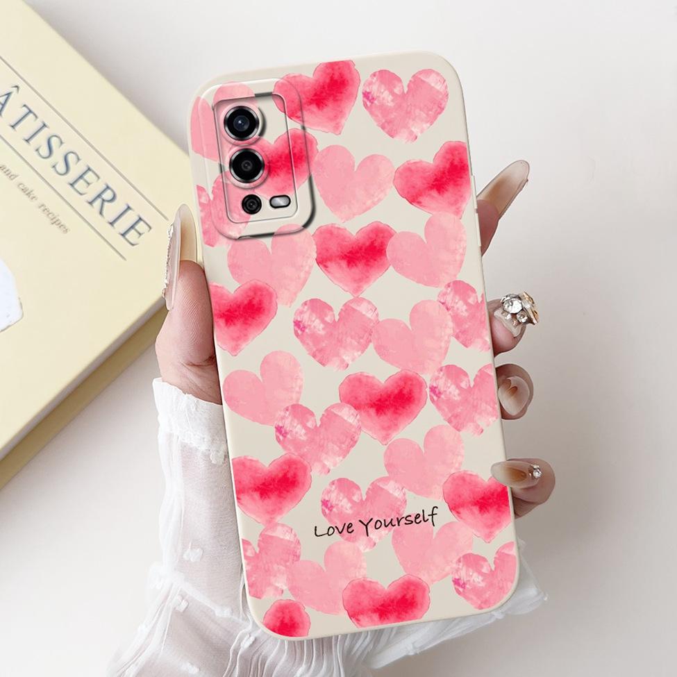 For Oppo A55 4G Case CPH2325 Silicone Cute Cat Fashion Butterfly Flowers Love Painted Cover For Oppo A55 4G Phone Case