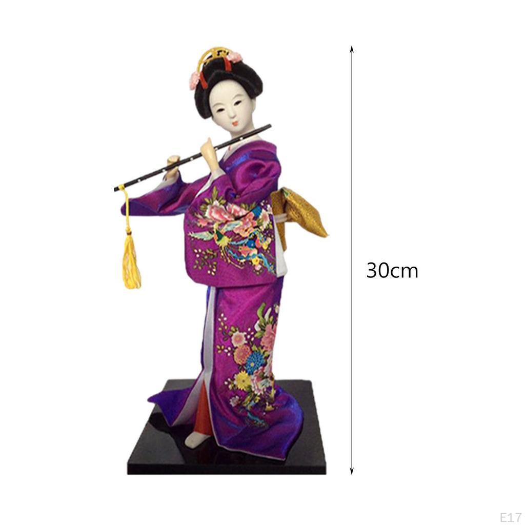 Japanese Kimono Doll Figurine for Home Decor