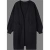 2025 Women's Solid Color Pocket Cardigan: Korean Style Knit Outerwear for Autumn/Winter