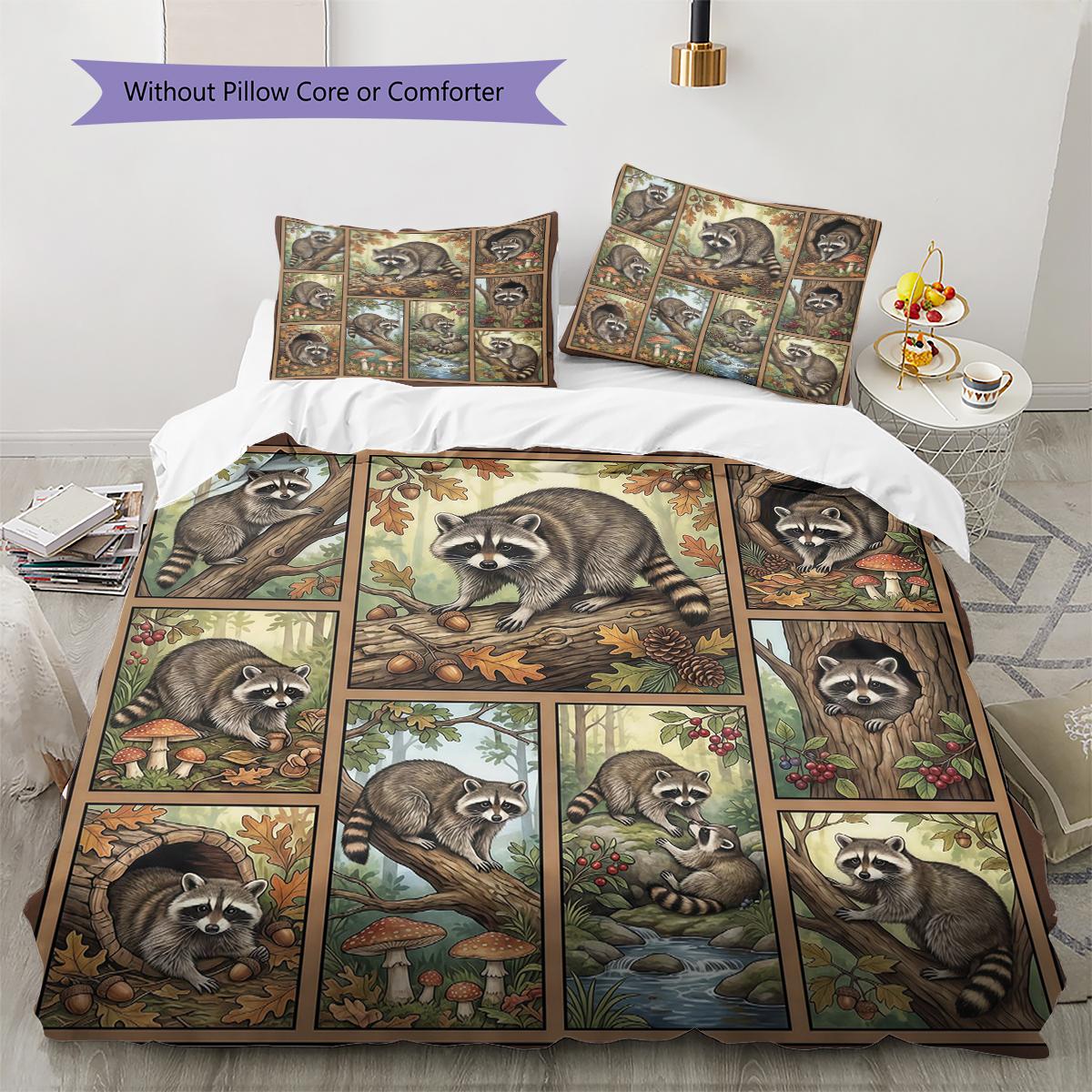 

Retro Oil Painting Animals Pattern Bedding,Quilt Set Quilt Cover Pillowcase Home Birthday Gift (1 * duvet cover + 2 * pillowcase, without core) 135x200cm