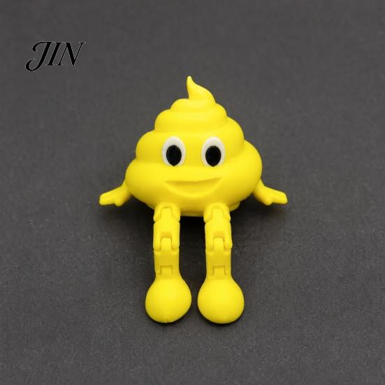 Funny Poop Gift for Friend 3D Printed Figurines with Articulated Legs, Cute Desk Shelf Sitter Weird Gag Statue Statues, Movable Joints Fidgety