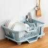 Dish Drying Rack Kitchen Utensils Drainer Rack with Drain Board Countertop Dinnerware Organizer Kitchen Storage Rack Tools