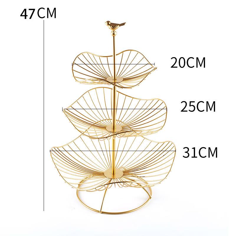 Nordic Style Three-Tier Metal Fruit Plate