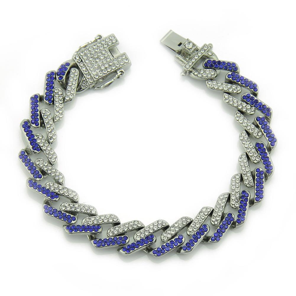 Accessories, set with colorful rhinestones Cuban exaggerated bracelet bracelet