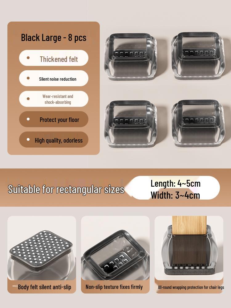 Anti-Slip Silicone Table & Chair Leg Pads - Wear-Resistant Protection for Dining Furniture