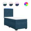 Box Spring Bed with Mattress Blue 90 x 200 cm Velvet