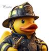 Figurine Canard Pompier Meuble Doux Créatif pour la Maison, Ornement de Bureau en Résine Durable, Ornement de Tableau de Bord de Voiture Statue Jaune pour Décoration de Bureau
