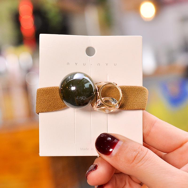 Korea New Metal Hair Scrunchies Hair Bands Ponytail Holder Rubber Band for Women Hair Ties Hair Rope Headband Hair Accessories