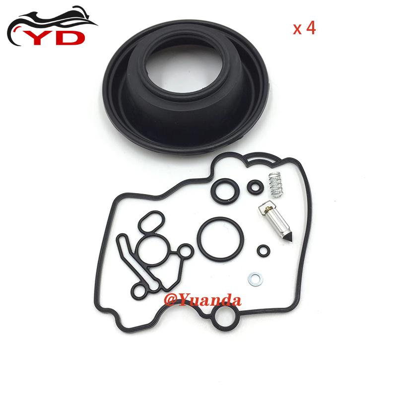 4 sady pro SUZUKI RF600R 1994-1996 RF900R RF600 RF900 RF 600 900 R 600R 900R Sada na opravu karburátoru jehlový ventil těsnění vzduchový šroub