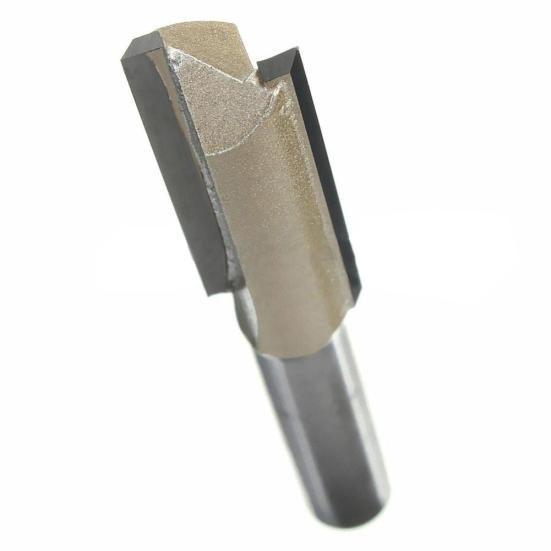 60mm Long 1/4 X 3/8 Inch Woodworking Straight Shank Dual Flute Router Bit Cutter